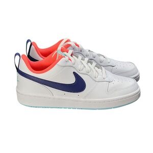 NEW Nike Court Borough Low 2 GS Youth 5.5 / Wmns 7 White/Purple Shoes BQ5448-112